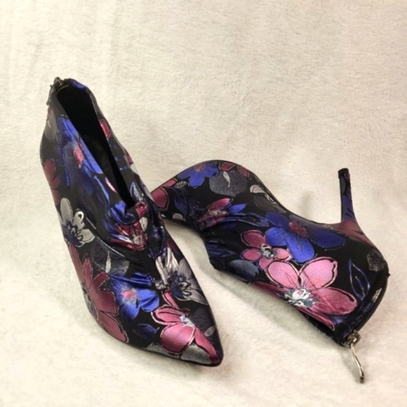 Purple Floral 4.25" Heel Bootie - Picture 5 of 10